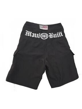 Maui Built Black Cargo Board Shorts